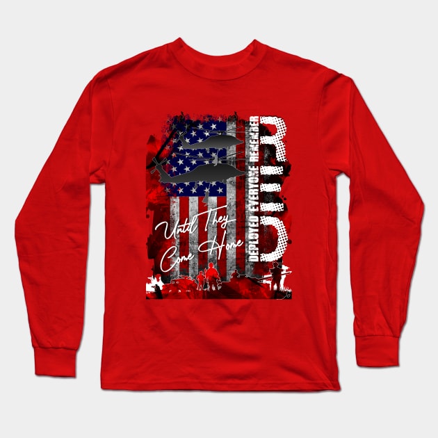 RED Friday Remember Everyone Deployed US Flag Army Vintage Long Sleeve T-Shirt by aeroloversclothing